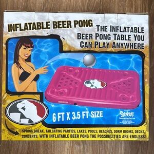 Pink Inflatable Beer Pong Table